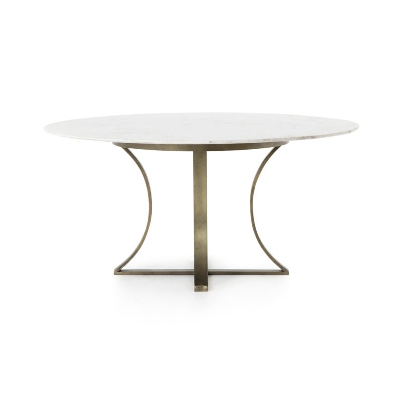 Damen 60" White Marble Top Dining Table - Image 2