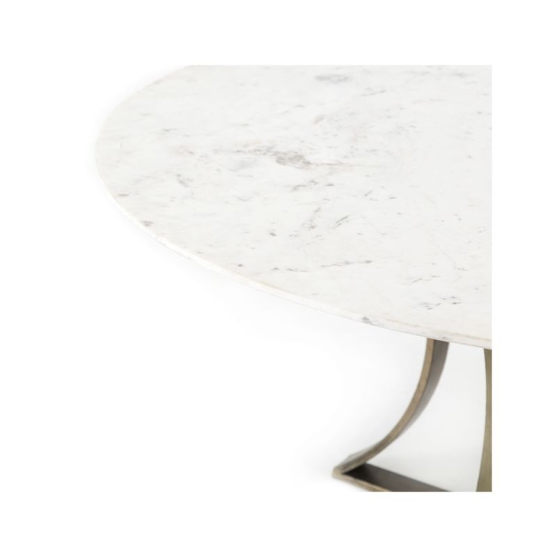 Damen 60" White Marble Top Dining Table - Image 4