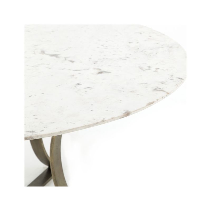 Damen 60" White Marble Top Dining Table - Image 5