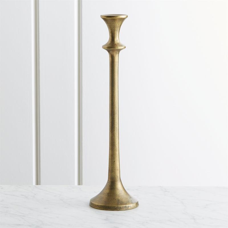 Emmett Antique Brass Taper Candle Holder 14.5" - Image 3