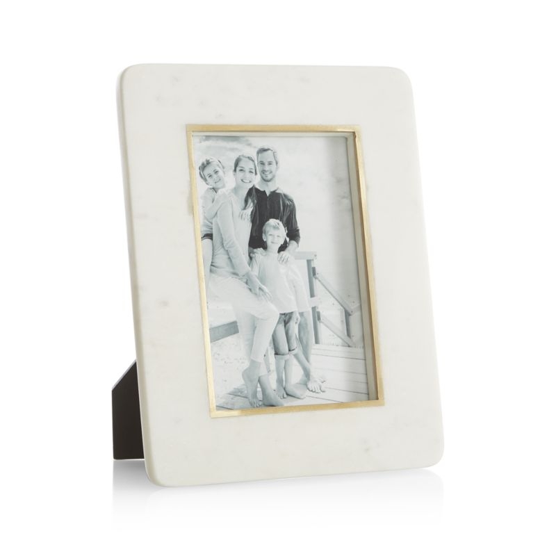 5"x7" White Marble Picture Frame - Image 2
