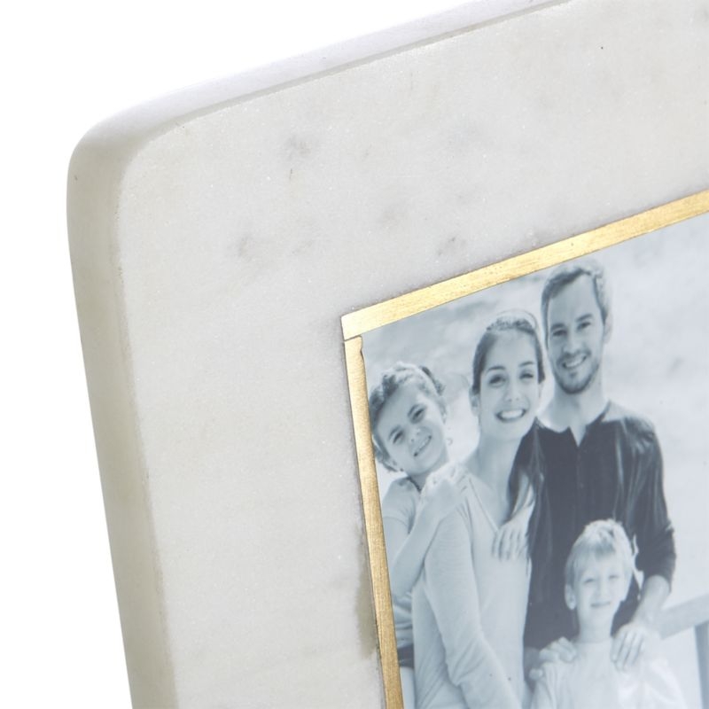 5"x7" White Marble Picture Frame - Image 3