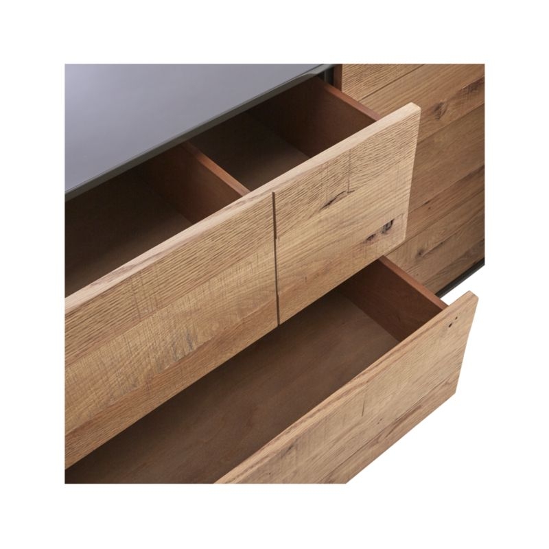 Cas 6-Drawer Modern Rustic Dresser - Image 1
