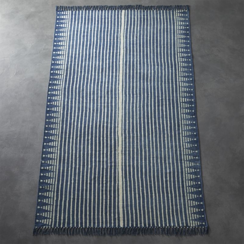 Verso Indigo Blue Striped Rug 5'x8' - Image 2