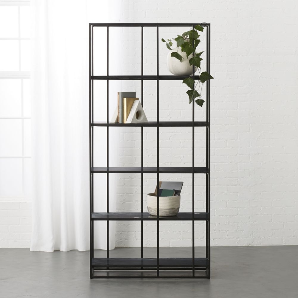 Caged Black Marble Bookcase - Image 0