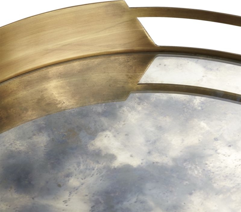 Marcella Brass Antique Mirror Tray - Image 4