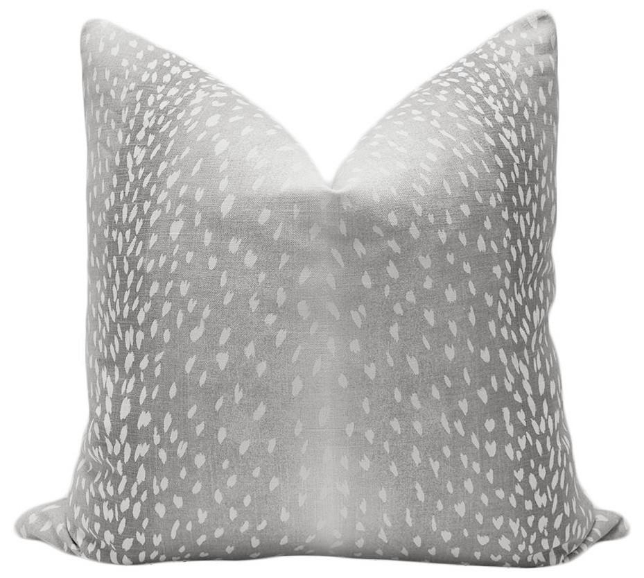 ANTELOPE LINEN PRINT // GREY - 26" X 26" - Image 0