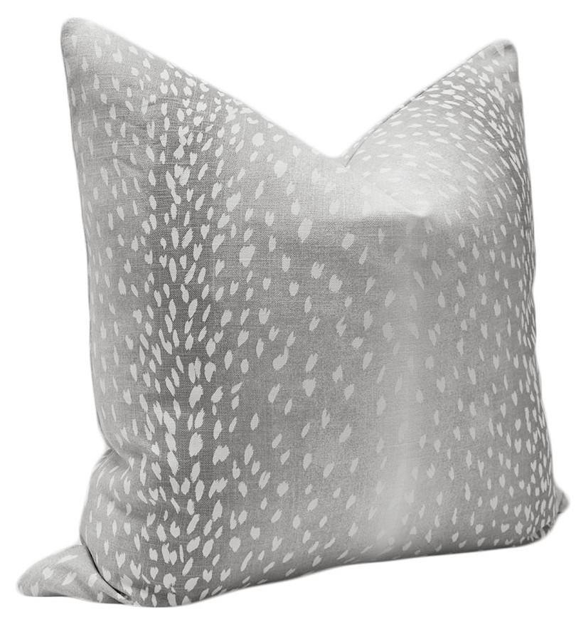 ANTELOPE LINEN PRINT // GREY - 26" X 26" - Image 1