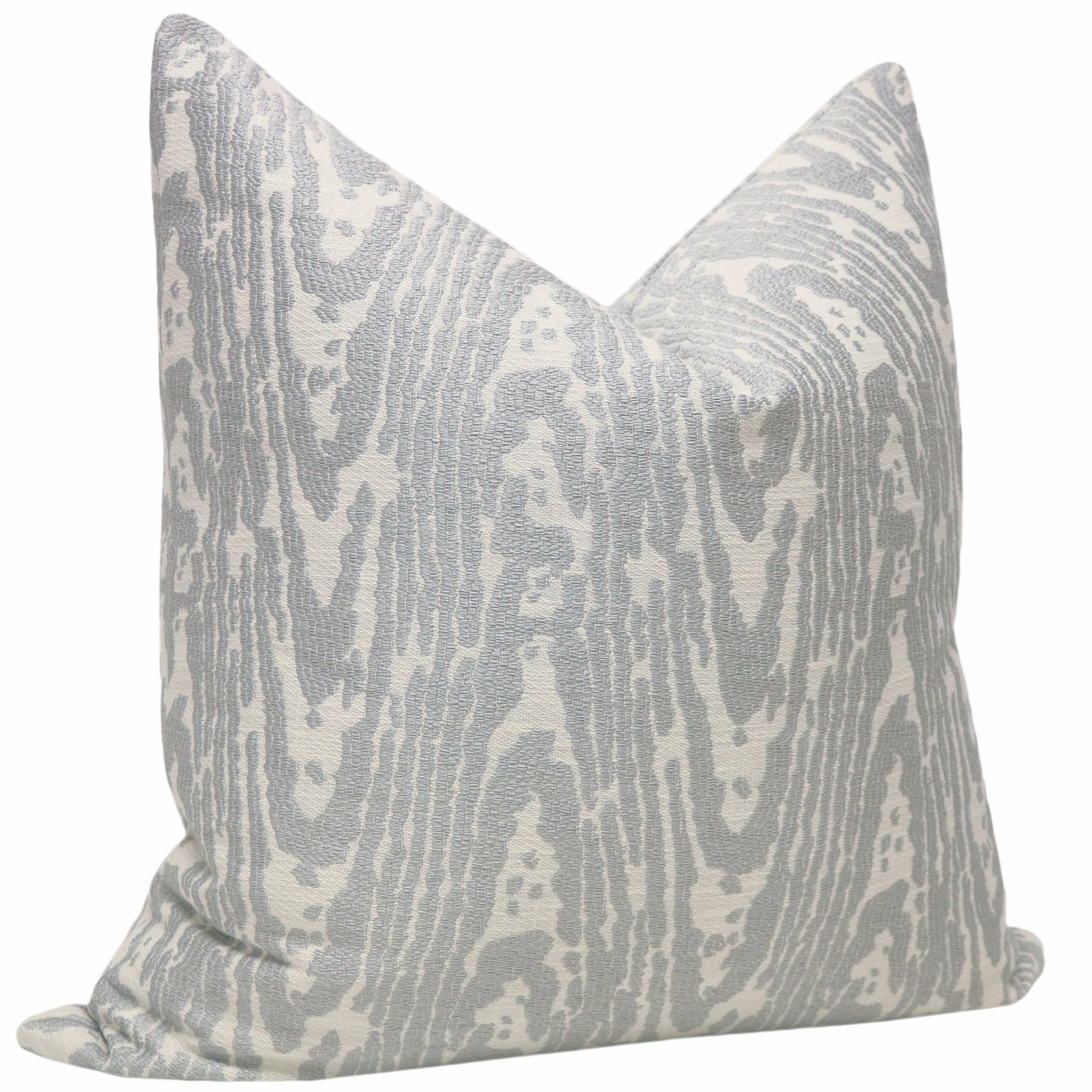 Faux Bois Chenille // Cloud - 20" X 20" Pillow Cover - Image 1