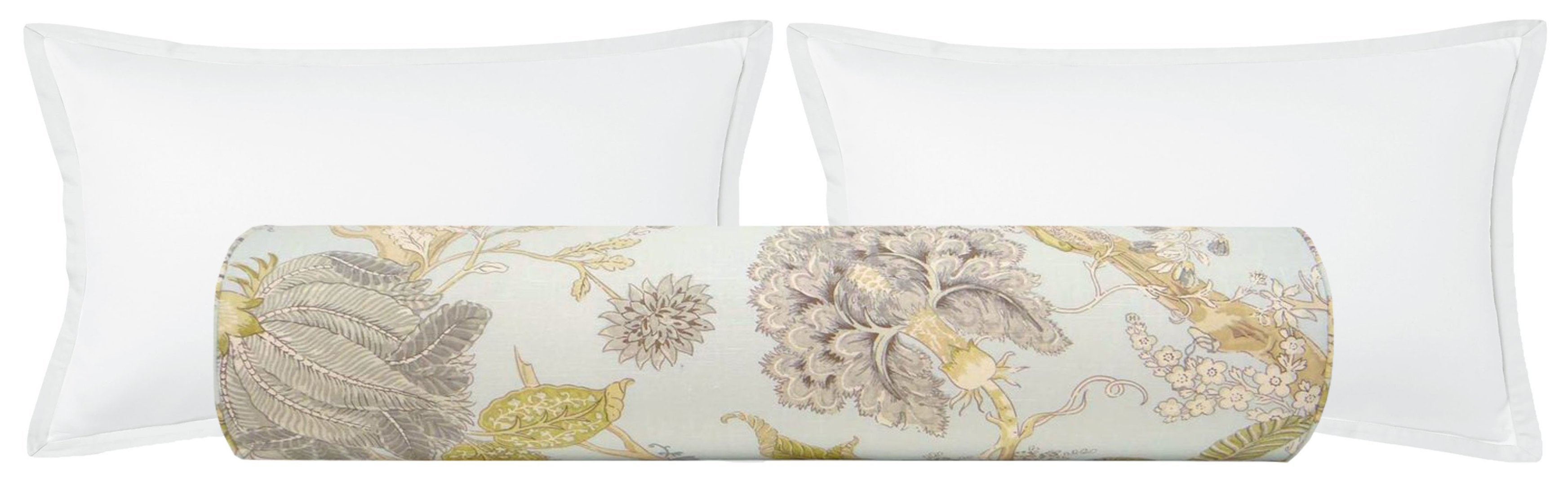 The Bolster :: Charleston Floral // Mist - QUEEN // 9" X 36" - Image 0