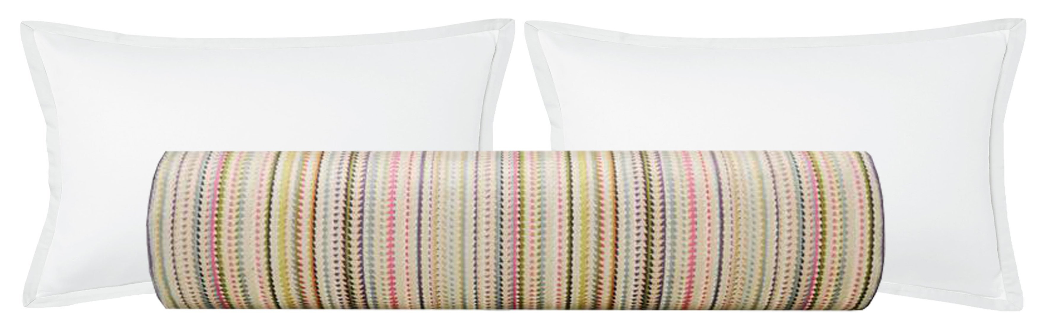 THE BOLSTER :: TRIBECA CUT VELVET // MULTI - QUEEN // 9" X 36" - Image 0