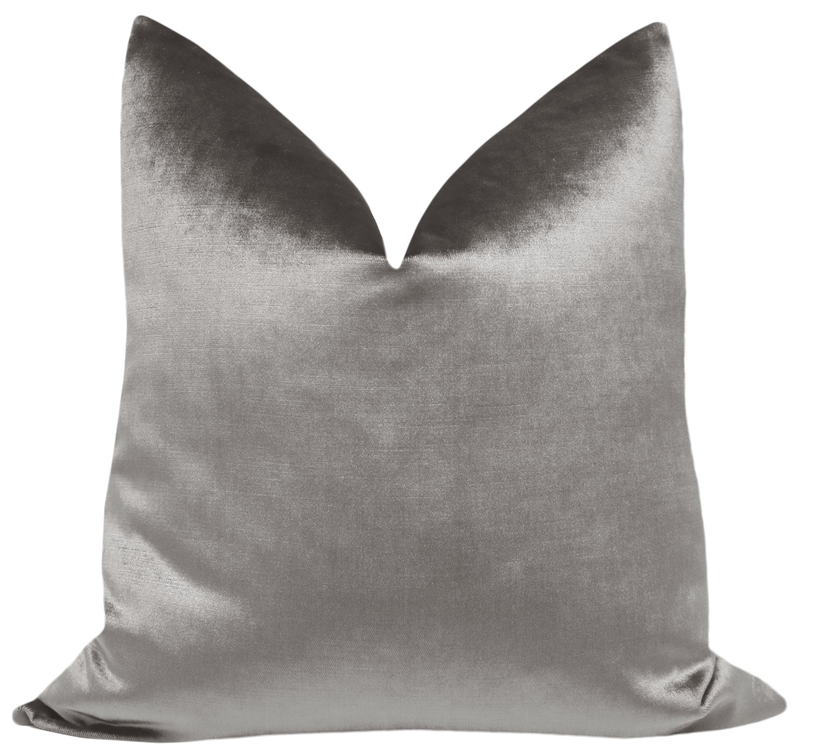 FAUX SILK VELVET // CHROME - LITTLE LUMBAR 12" X 18" - Image 0