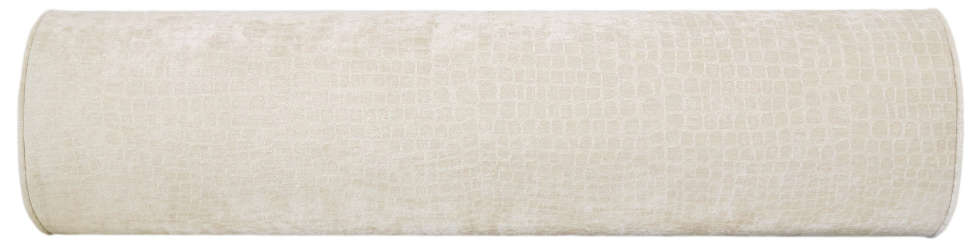 The Bolster :: Crocodile Chenille // Alabaster - KING // 9" X 48" - Image 1