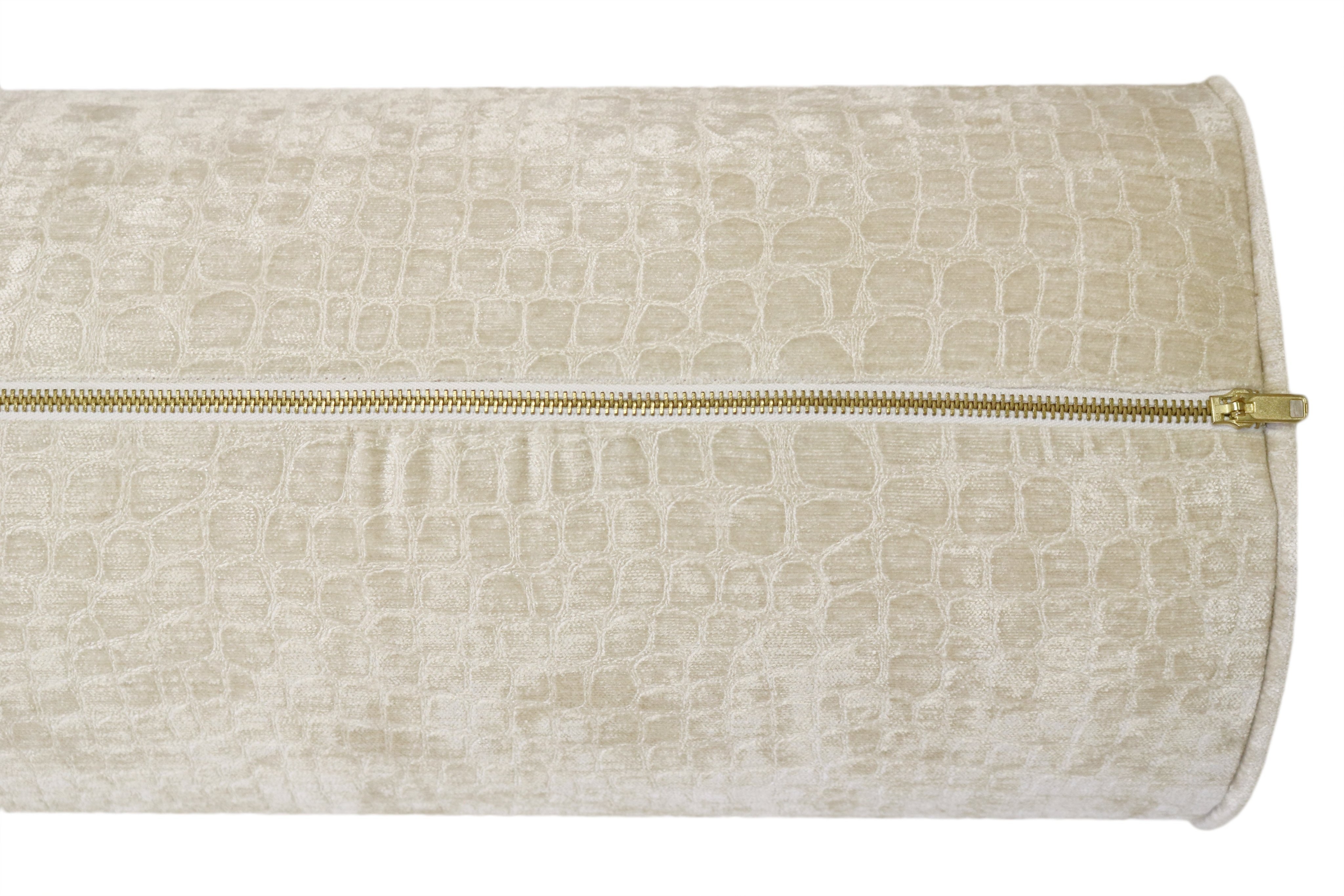 The Bolster :: Crocodile Chenille // Alabaster - KING // 9" X 48" - Image 2