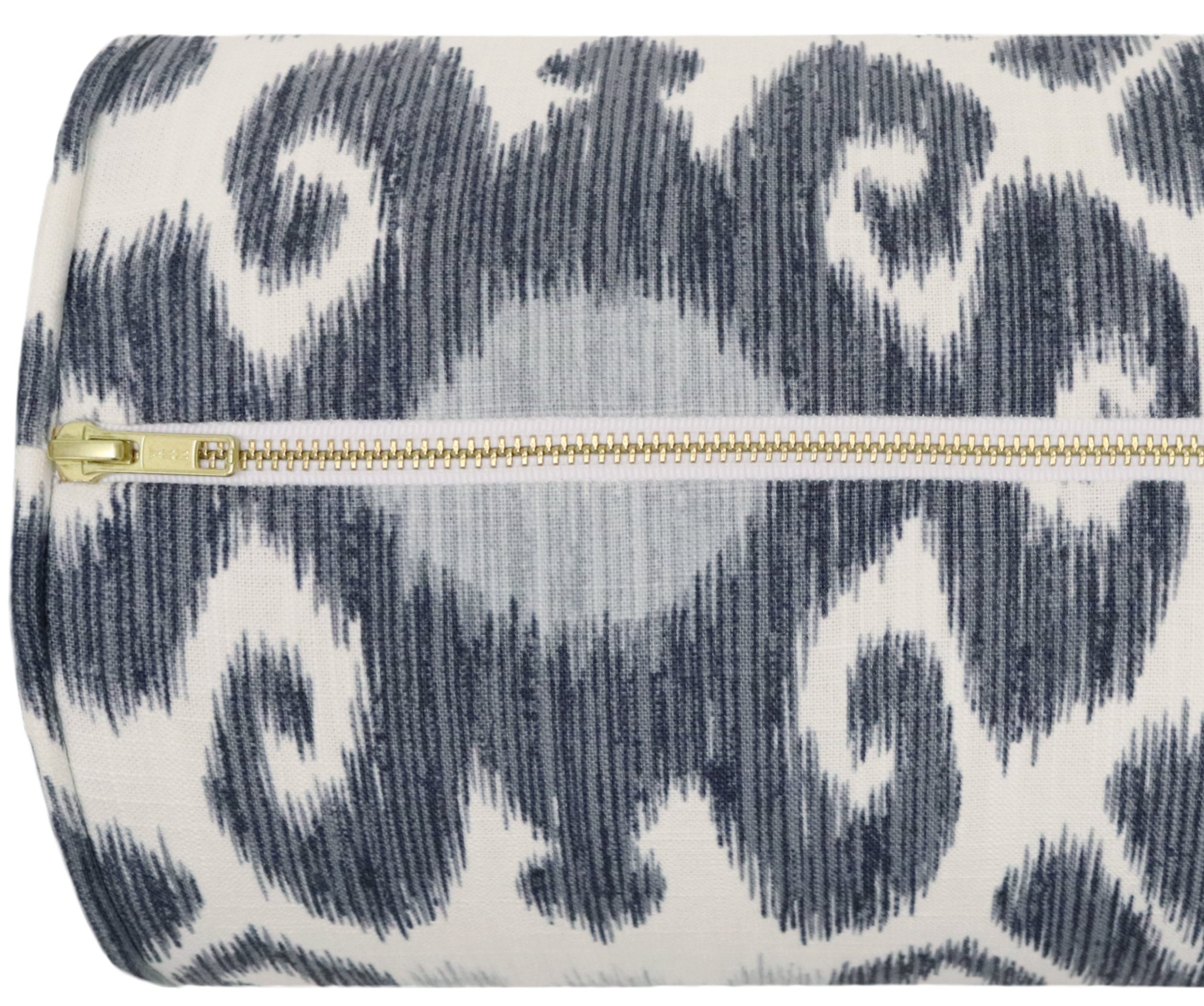THE BOLSTER :: EAST HAMPTON IKAT // PRUSSIAN BLUE - QUEEN // 9" X 36" - Image 3