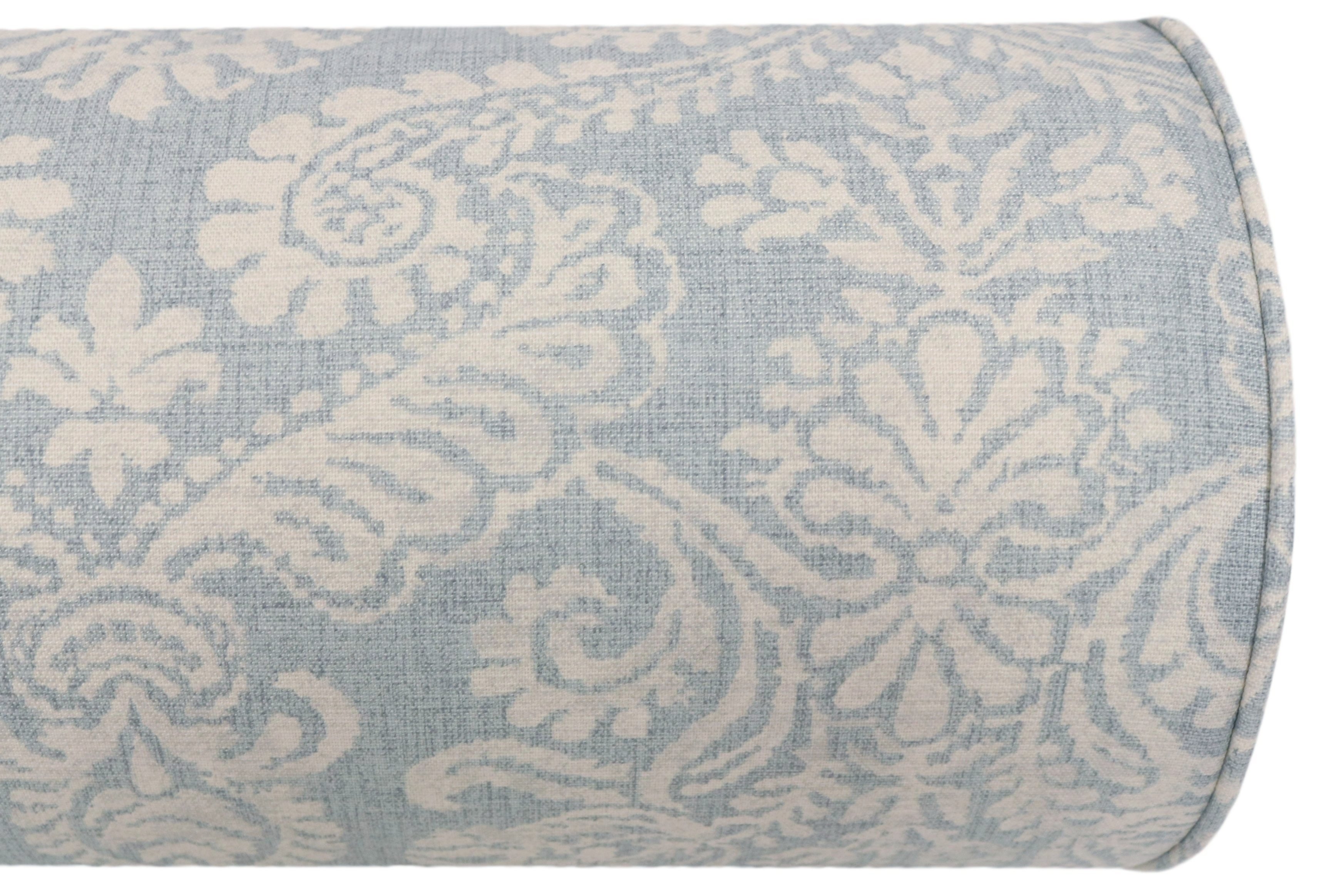 The Bolster :: French Damask Print // Sky Blue - KING // 9" X 48" - Image 4
