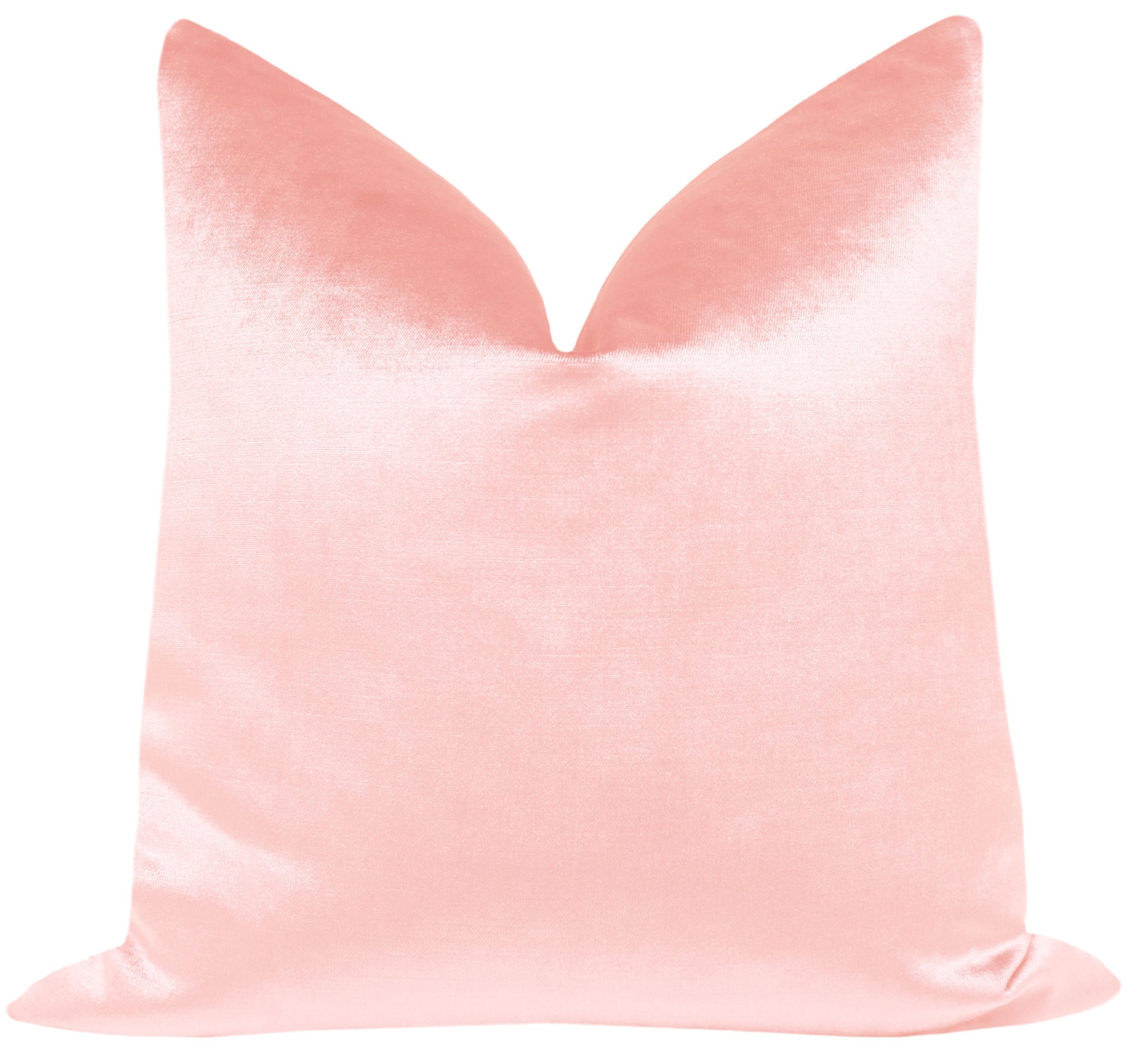 FAUX SILK VELVET // PINK PEONY - LITTLE LUMBAR 12" X 18" - Image 0
