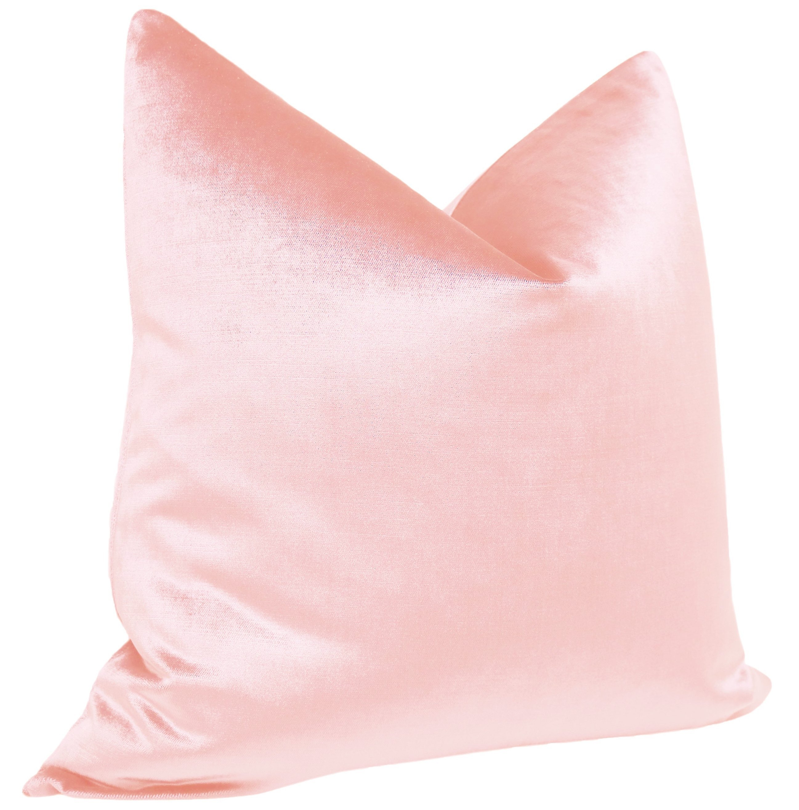 FAUX SILK VELVET // PINK PEONY - LITTLE LUMBAR 12" X 18" - Image 1