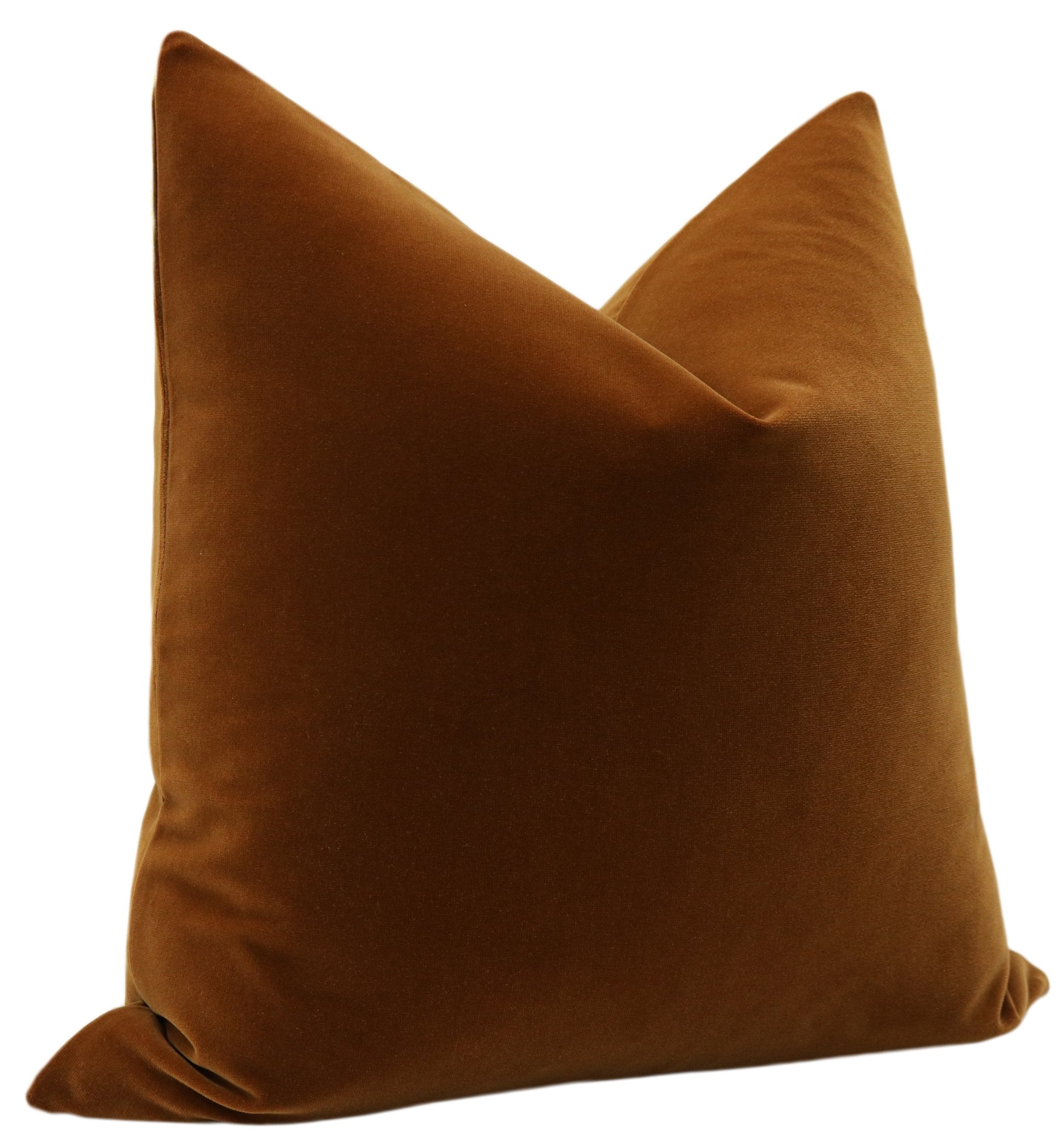 SIGNATURE VELVET // COGNAC - 24" X 24" / Knife Edge - Image 1