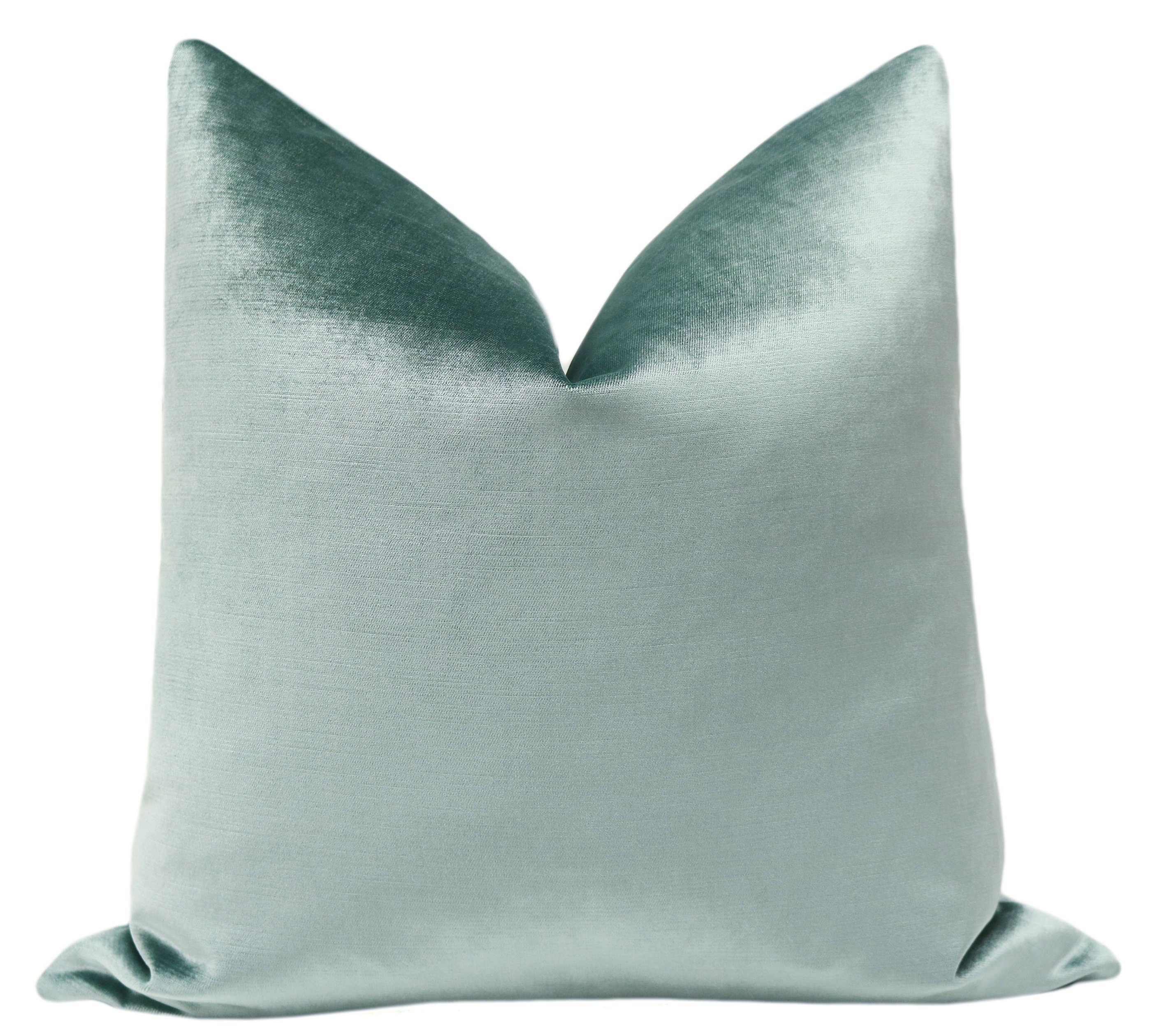 FAUX SILK VELVET // TURKISH BLUE - 26" X 26" - Image 0