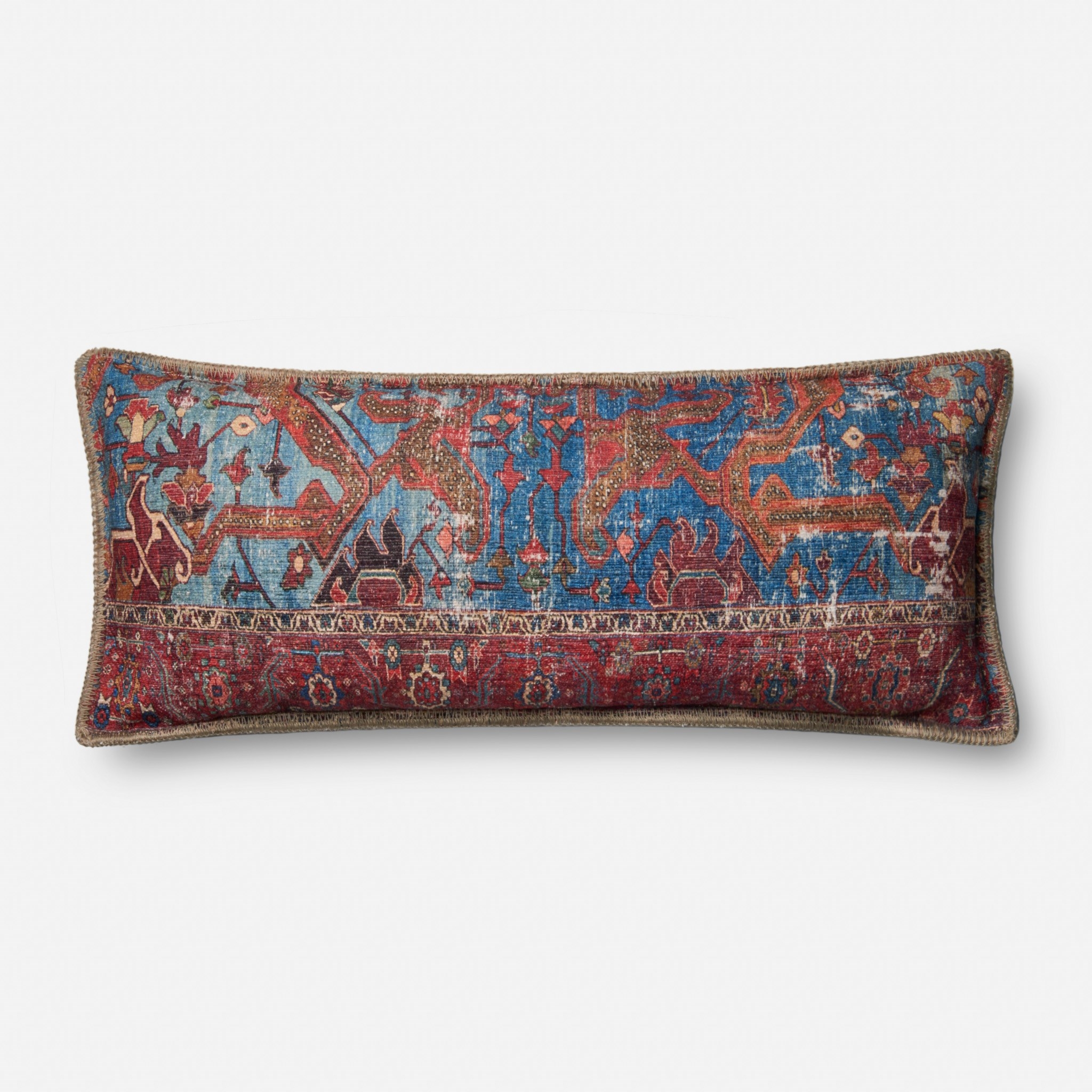 PILLOWS - BLUE / MULTI - 13" X 35" Cover w/Poly - Image 0