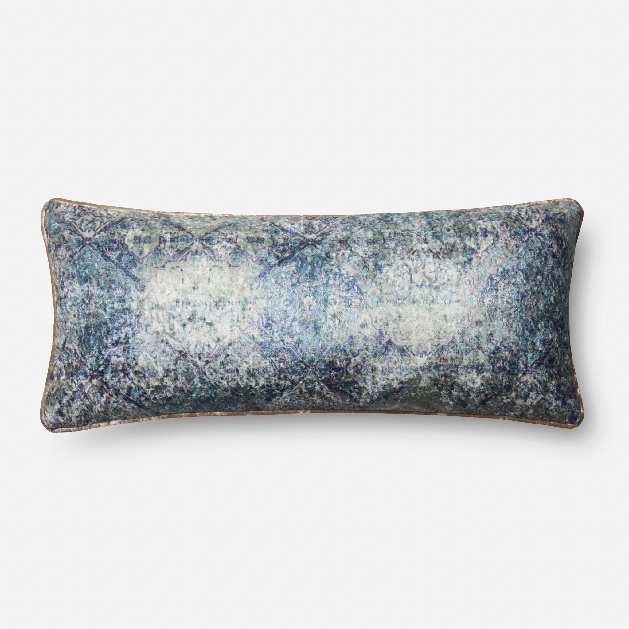 PILLOWS - BLUE - 13" X 35" Cover w/Down - Image 0