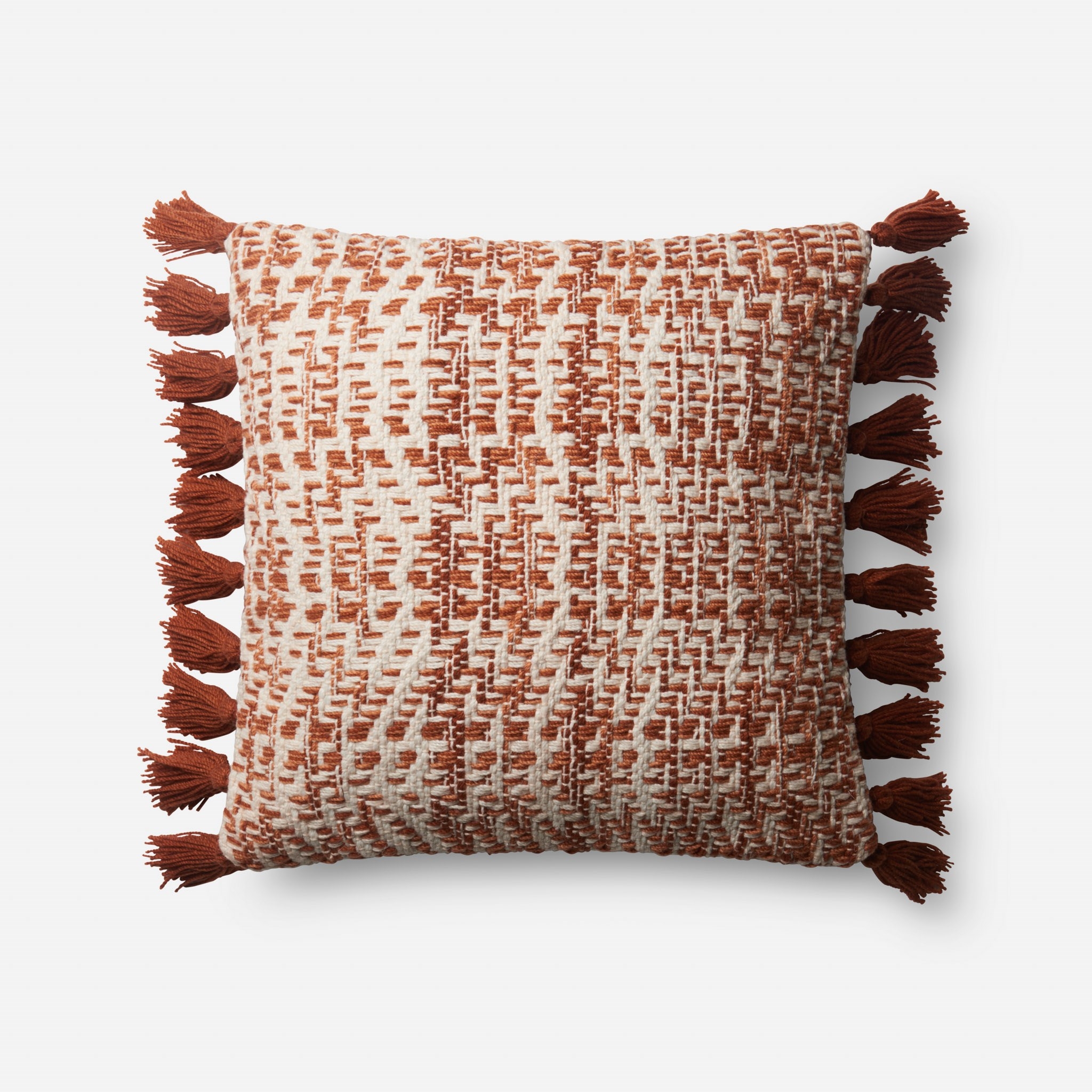 PILLOWS - ORANGE / NATURAL - 18" X 18" Cover w/Down - Image 0