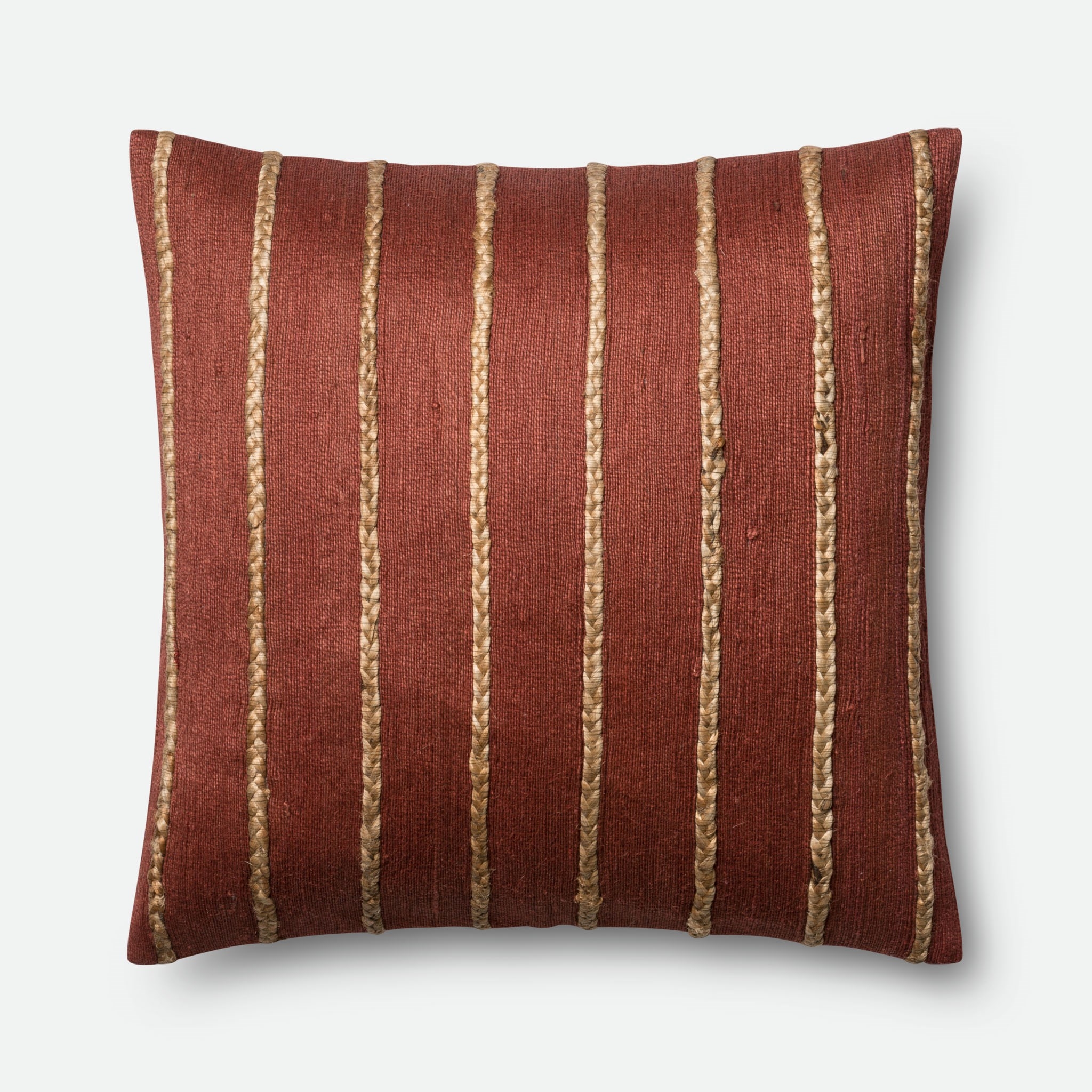 WOVEN PILLOWS - RUST / STEEL - 22" X 22" Cover w/Poly - Image 0