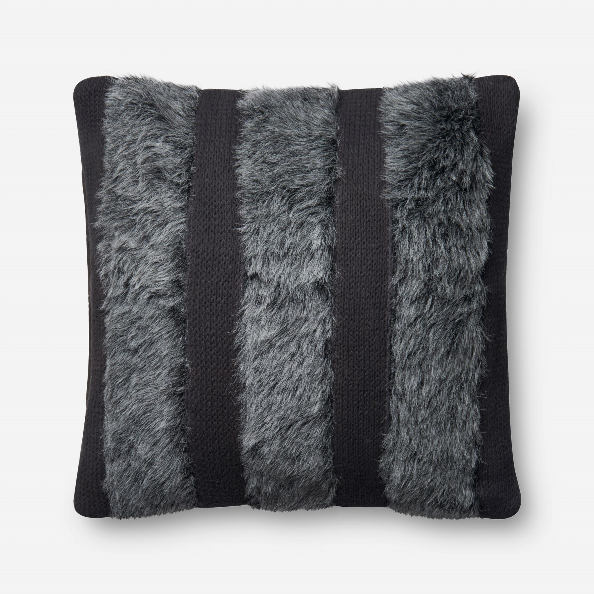 Loloi Pillows Grey 22" x 22" Cover w/Poly - Image 0