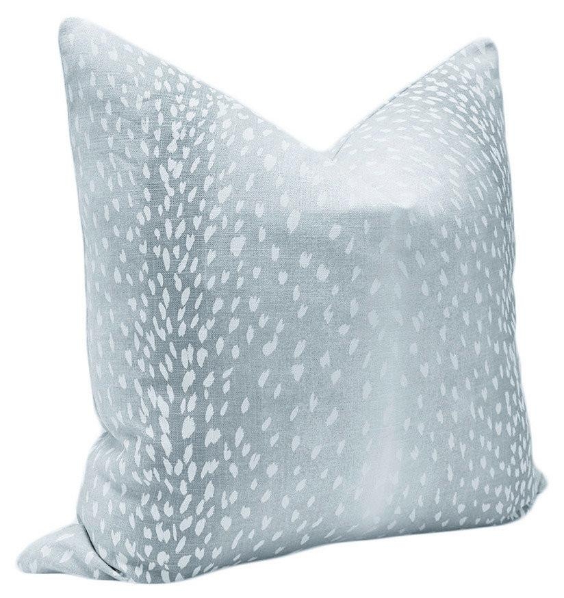 ANTELOPE LINEN PRINT // SPA BLUE - XL LUMBAR 14" X 48" - Image 1