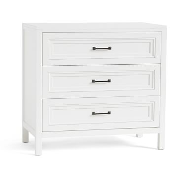 Sussex 3-Drawer Dresser, Bright White - Image 1