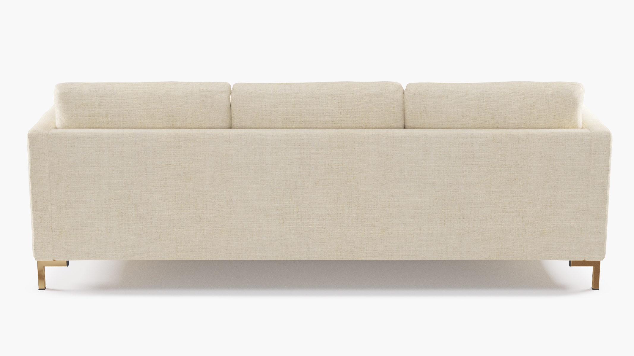 Modern Sofa, Talc Everyday Linen, Brass - Image 3