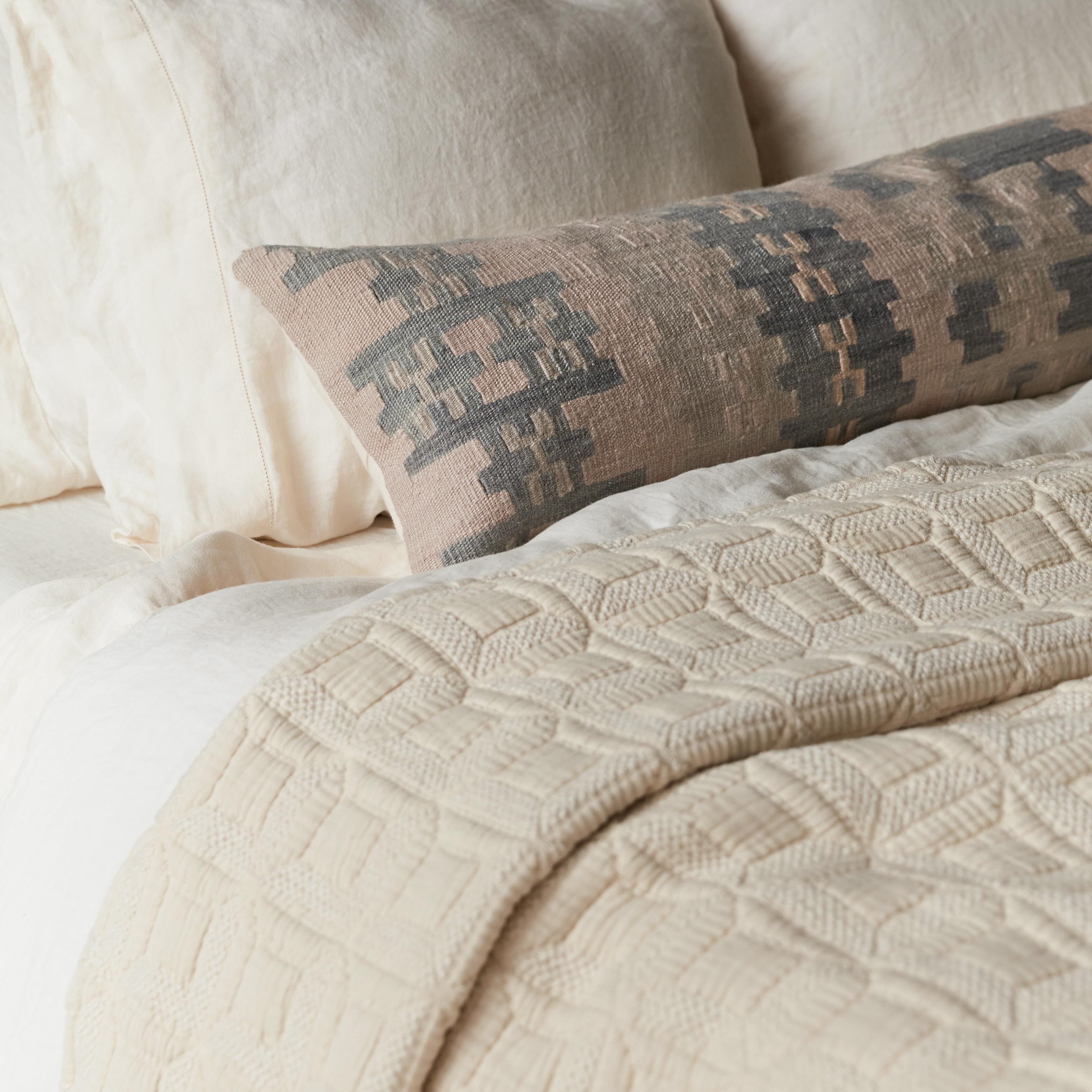 The Citizenry Ayla Organic Cotton Quilted Bed Blanket | Full/Queen | Aegean Blue - Image 5