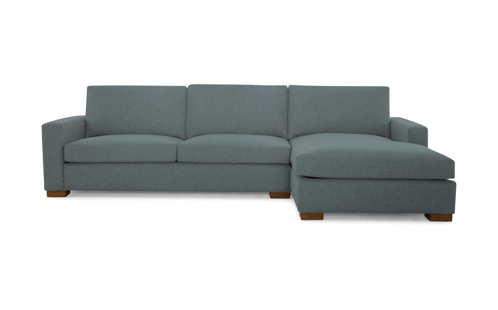Contemporary Anton Sectional - Bungalow Slate - Mocha - Right - Blue - Image 0