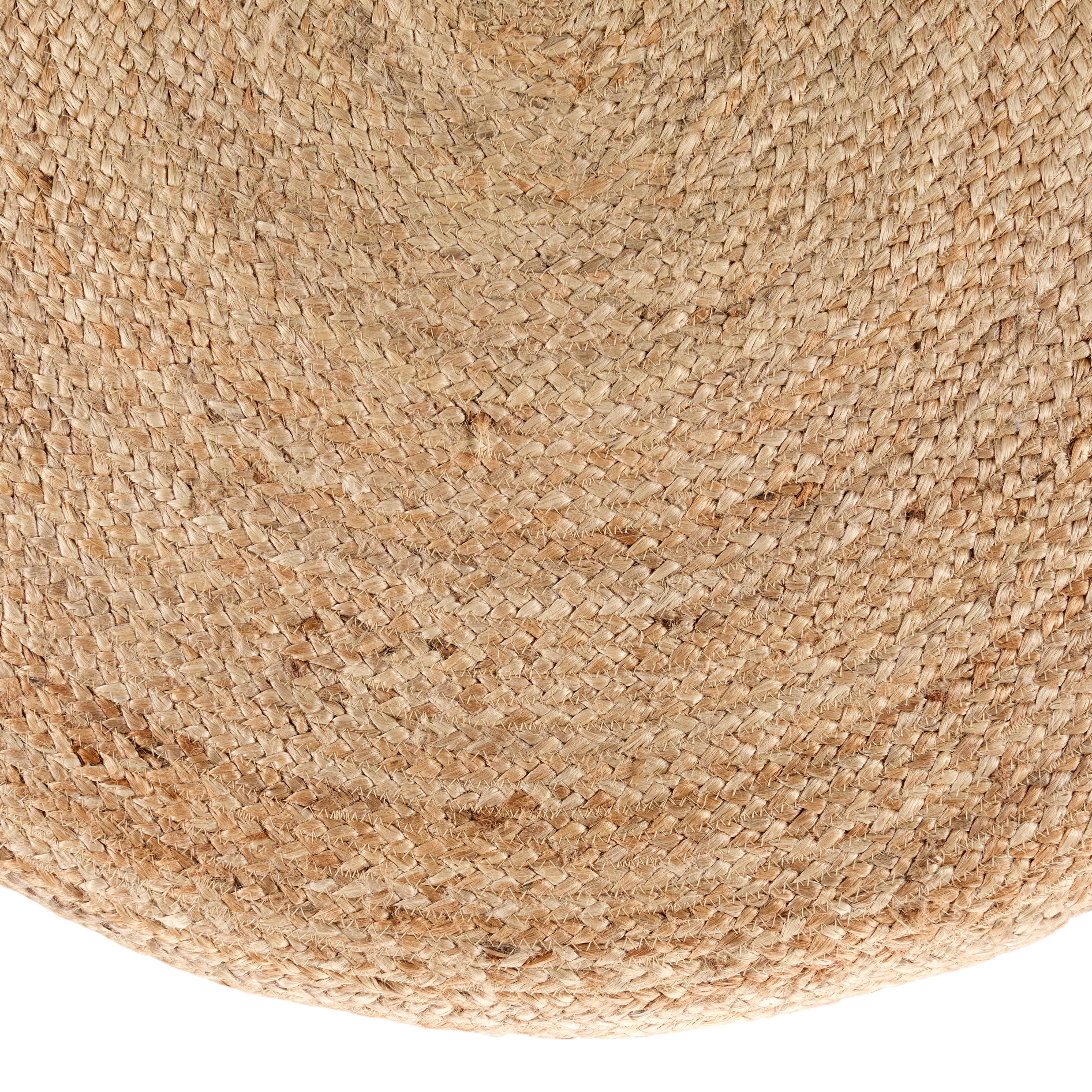 Barnum SBT02 Handmade Solid Natural Round Pouf (36"x36"x18") - Image 1