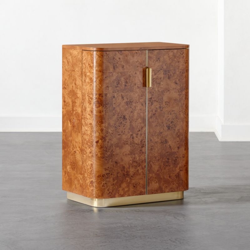 Amati Burl Wood Entryway Cabinet - Image 1