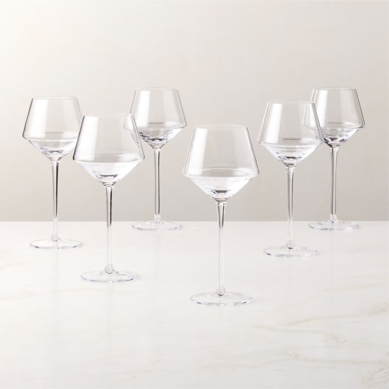 Joplin White Wine Glasses Set of 6 - Image 1