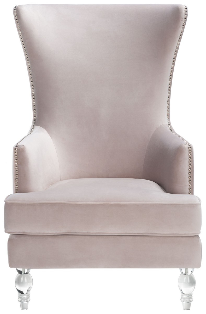 Geode Modern Wingback Chair - Pale Taupe - Image 0