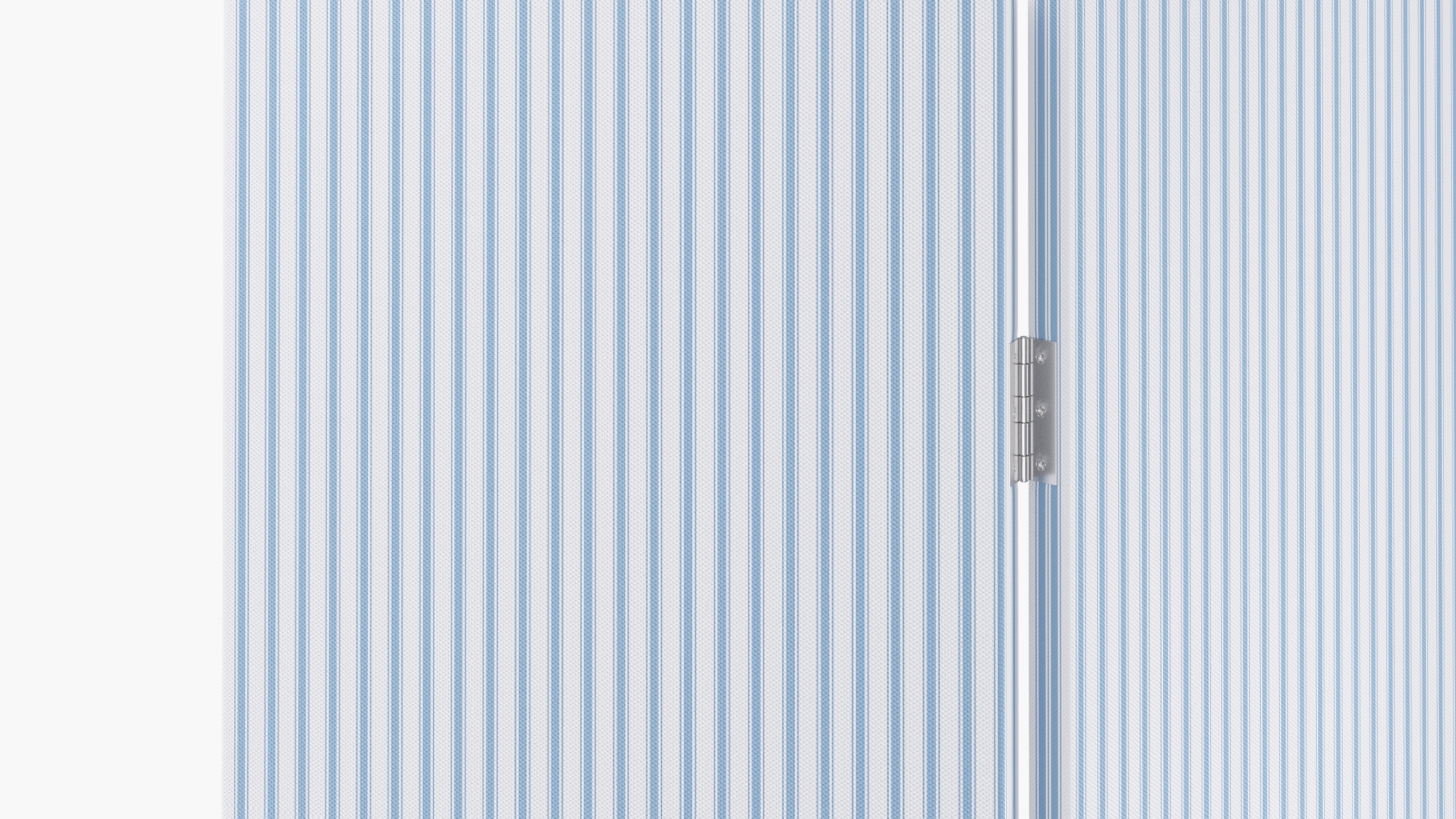 Scalloped Screen, Cornflower Classic Ticking Stripe - Image 1