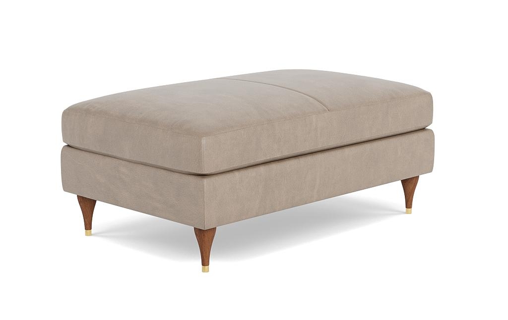 Sloan Leather Ottoman - Image 1