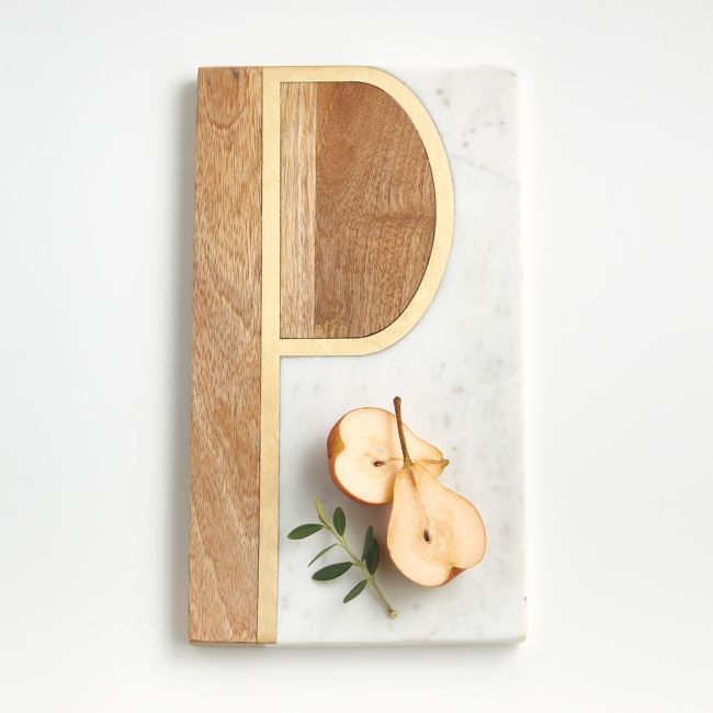 "P" Monogrammed Serving Board - Image 0