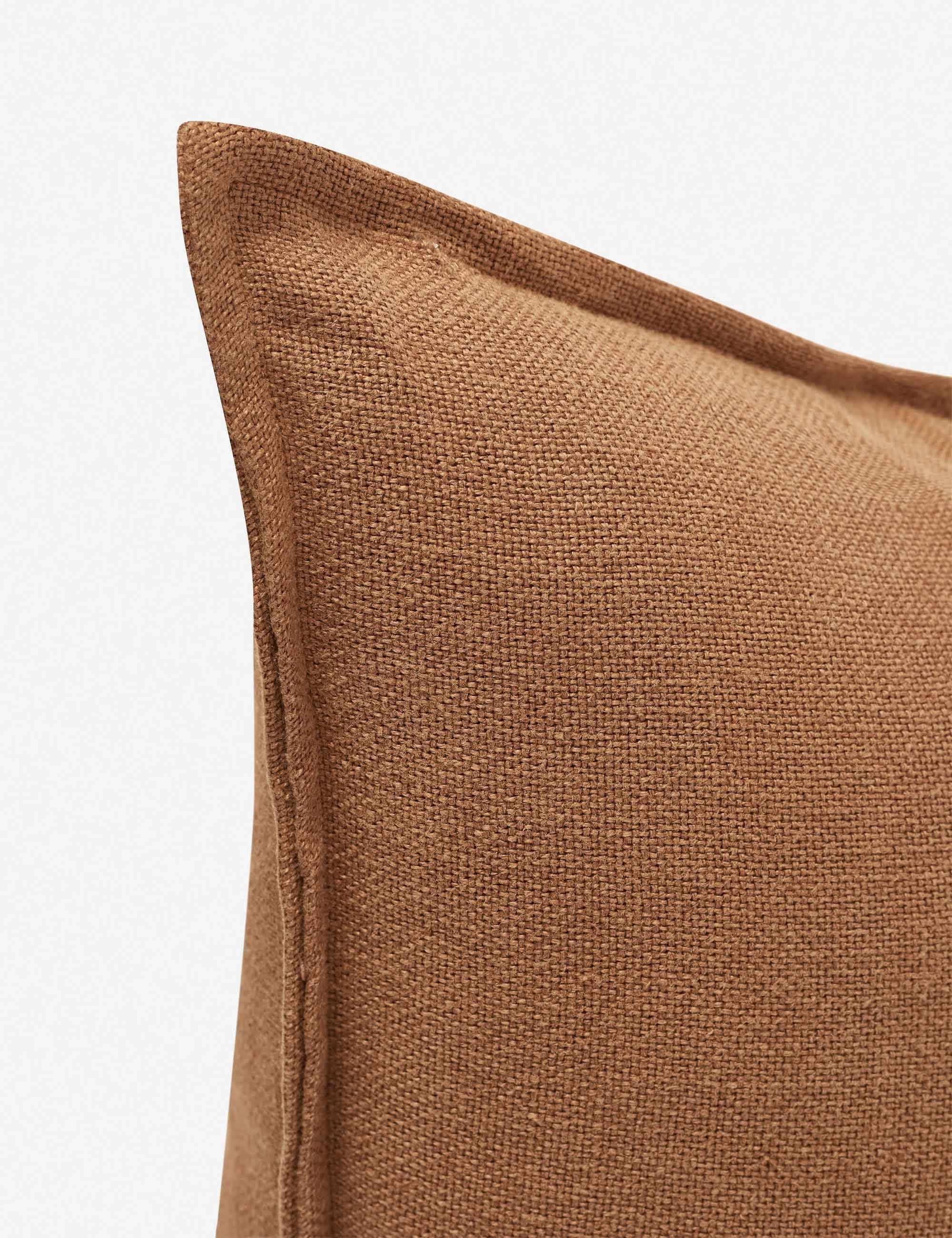 Kiran Linen Pillow, Rust - Image 1
