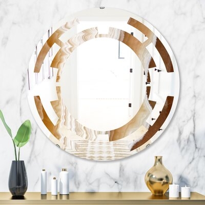 Space Marbled Geode Modern Frameless Wall Mirror - Image 0