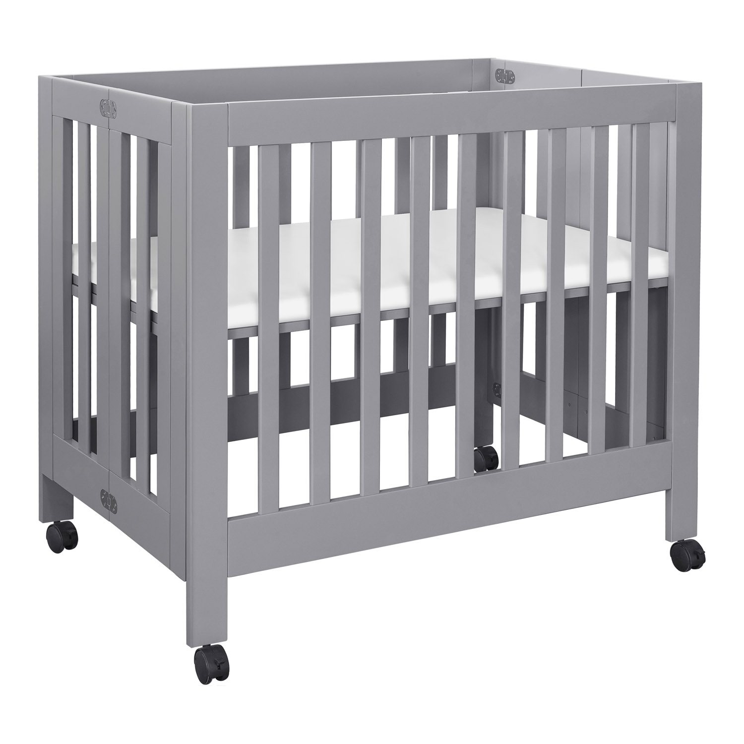 Babyletto Origami Modern Classic Grey Collapsible Mini Crib - Image 2