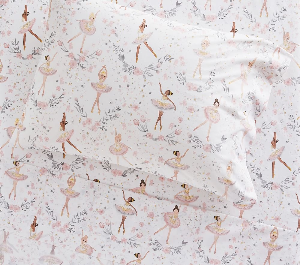 Organic Ballerina Sheet Set , Twin , Pink Multi - Image 0