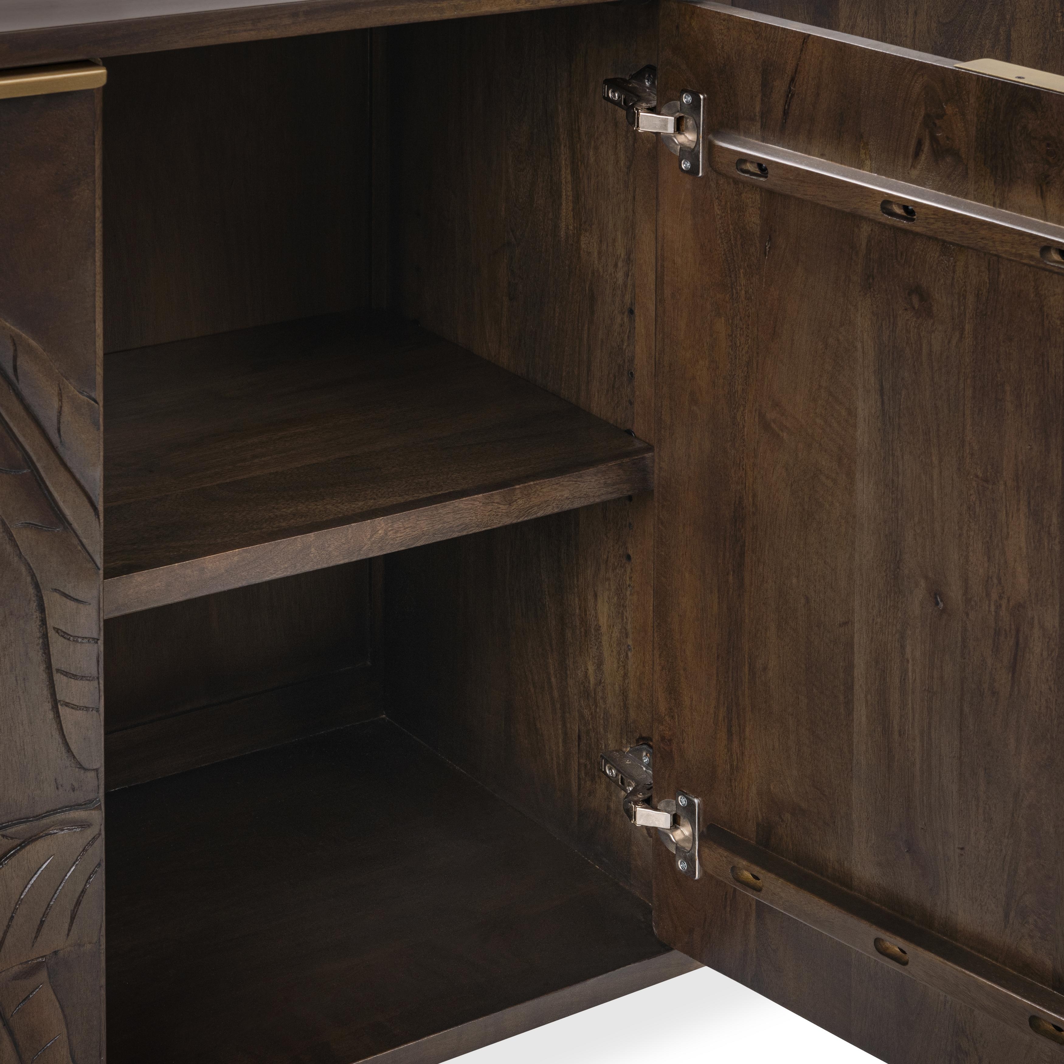 Ledro Wood 4Dr Buffet Dark Brown - Image 5