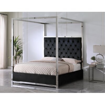Loewen Tufted Upholstered Canopy Bed - Image 0