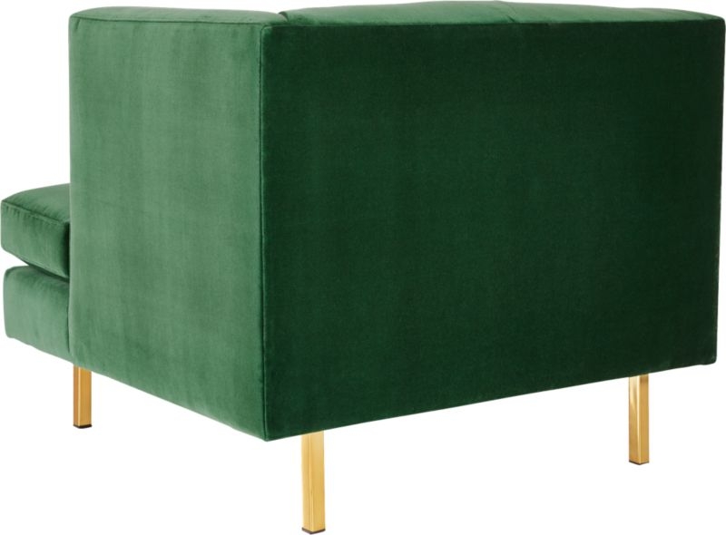 Avec Emerald Green Chair with Brass Legs - Image 4