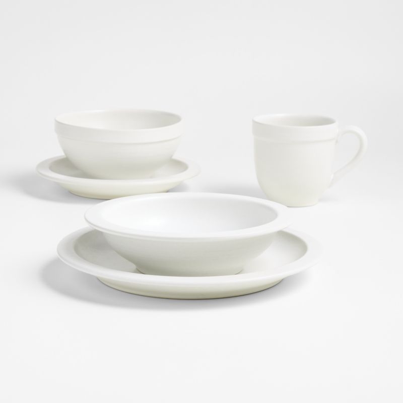 Villa White Stoneware Dinner Plate - Image 2