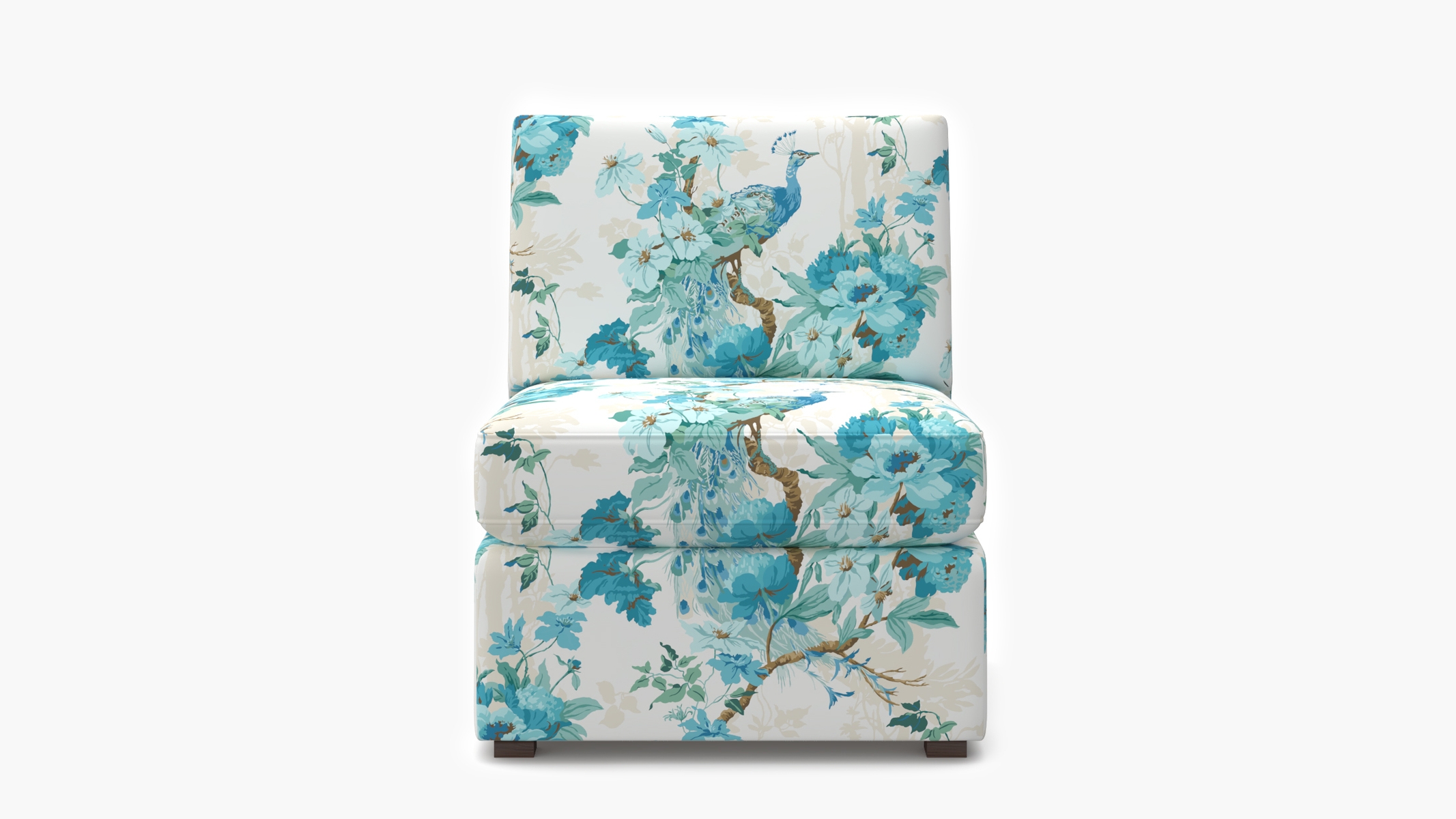 Grande Slipper Chair, Turquoise Peacock Park - Image 0